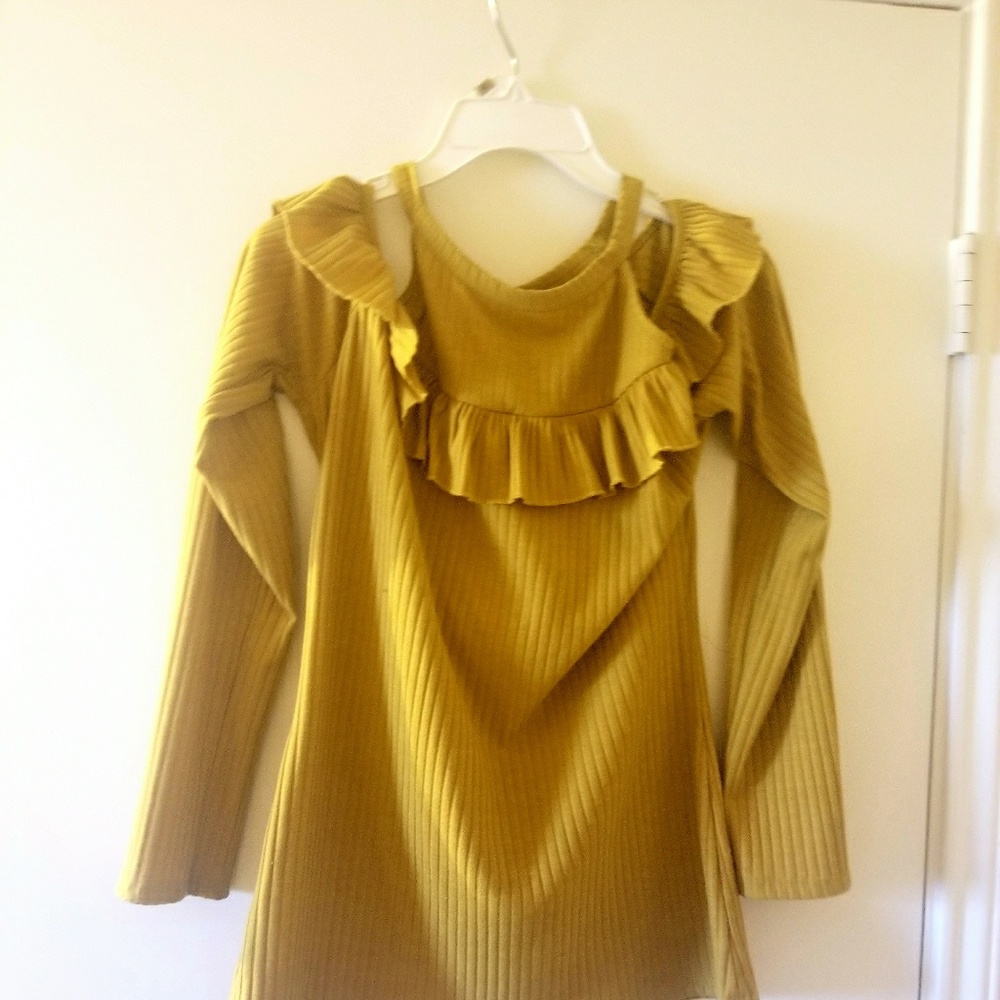Off the Shoulder Yellow Sweater